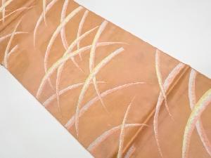 リサイクル　芝模様織出し袋帯